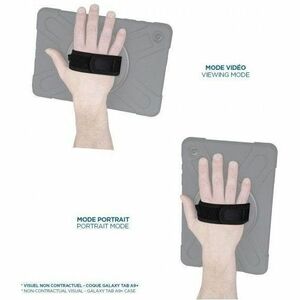 MOBILIS Rugged Carrying Case for 20.3 cm (8") Samsung Galaxy Tab Active3, Galaxy Tab Active5 Tablet - Black - Shock Absorb