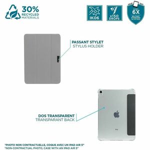 MOBILIS Carrying Case (Folio) for 27.9 cm (11") Apple iPad Air 11 (2024) Tablet - Black - Drop Resistant, Shock Resistant,