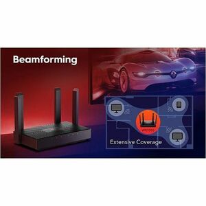 Cudy WR3000 Wi-Fi 6 IEEE 802.11ax Ethernet Wireless Router - Dual Band - 2.40 GHz ISM Band - 5 GHz UNII Band - 4 x Antenna