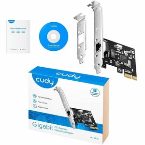 Cudy 1000Mbps PCI Express Network Adapter - PCI Express x16 - 1000 Mbit/s Data Transfer Rate - 1 Port(s) - 1 - Twisted Pai