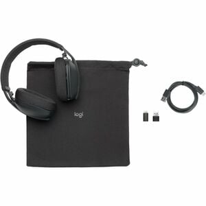 Logitech Zone Vibe Wireless Over-the-head, Over-the-ear Stereo Headset - Graphite - Microsoft Teams Certification - Binaur