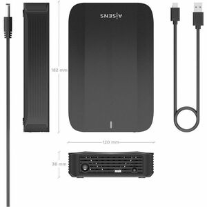 CAJA EXTERNA 3.5 SATA A USB-C USB 3.1 GEN1 NEGRA