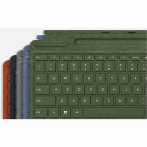 Microsoft Surface Pro Keyboard - Compact - TouchPad - English - QWERTY Layout - Platinum - Mechanical Keyswitch - CoPilot,