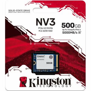 Kingston NV3 500 GB Solid State Drive - M.2 2230 Internal - PCI Express NVMe (PCI Express NVMe 4.0 x4) - Notebook, Gaming 