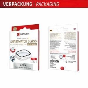 Displex 10H Glas, Polycarbonat Displayschutz für Apple - Transparent - 1 - für OLED Apple Watch - Wasserdicht, Schmutzabwe