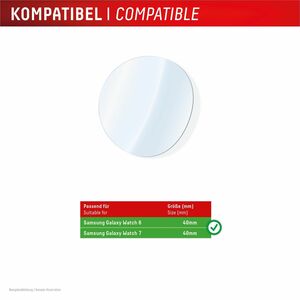 Displex 9H Hybridglas Displayschutz für Samsung - Transparent - 2 / Pack - für Super AMOLED Smartwatch - Bruchsicher, Vers