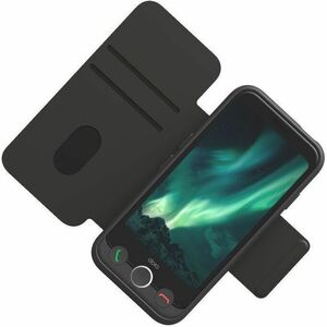 Doro Tasche (Brieftasche) Doro Smartphone - Graphit - Stoßfest, Fleckenbeständig, Robuster Rahmen