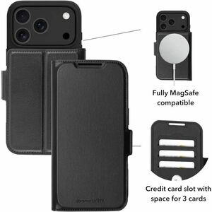 dbramante1928 ApS Oslo Pro Carrying Case (Wallet) for 17 cm (6.7") Apple iPhone 17 Pro Smartphone - Black - Impact Resista
