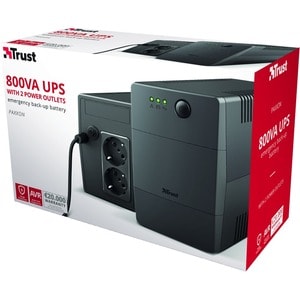 Trust Paxxon Standby UPS - 800 VA/480 W - AVR - 8 Hour Recharge - 230 V AC Input - 162 V AC, 290 V AC Output - 2 x Schuko 