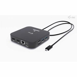 i-tec 11 Port(s) USB Type C Docking Station for Monitor, Notebook, Tablet PC, Microphone - Charging Capability - 100 W - 2