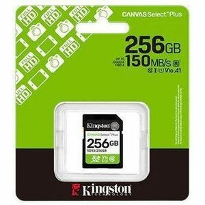 Kingston Canvas Select Plus 256 GB Class 10/UHS-I (U1) V10 SDXC - 1 - 150 MB/s Read - Lifetime Warranty