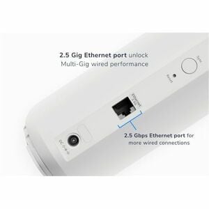 Netgear Orbi RBE370 Dual Band Wi-Fi 7 IEEE 802.11be 5 Gbit/s Wireless Range Extender - 2 x Internal Antenna(s) - Internal 