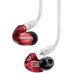 Shure SE535 有线 耳塞 双声道 立体声 耳机 - 红 - 入耳式 - 36 欧姆 - 1.62 m 线缆 - 迷你手机（3.5毫米）