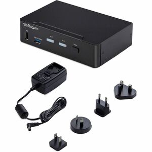 StarTech.com KVM Switchbox - TAA Compliant - 2 Computer(s) - 4K - 3840 x 2160 - 8 x USB - USB 2.0 - 3 x DisplayPort