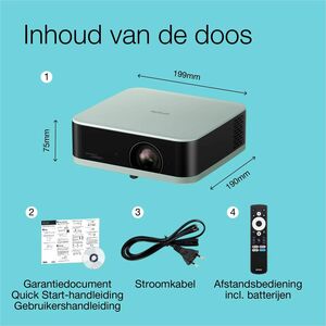 Epson Lifestudio Pop EF-61G 3LCD Projector - 16:9 - Portable, Desktop, Floor Mountable - Ice Green - High Dynamic Range (H