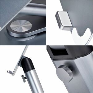 StarTech.com Height Adjustable Notebook Stand - 4.99 kg Load Capacity - 7.9 cm Height x 23.1 cm Width - Desk, Desktop - Si