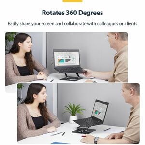 StarTech.com Height Adjustable Notebook Stand - 4.99 kg Load Capacity - 5.8 cm Height x 21.8 cm Width - Desk, Desktop - An