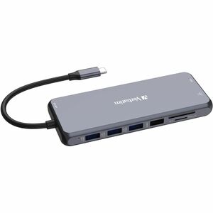 Docking station Verbatim USB Type-C per Monitor - Compatibilita carica - Lettore schede di memoria - SD, microSD - 3 Displ
