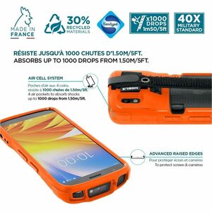 MOBILIS PROTECH Rugged Carrying Case Zebra Mobile Computer - Orange - Drop Resistant, Shock Resistant, Scratch Resistant, 