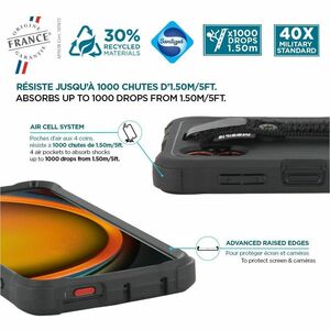 MOBILIS PROTECH Rugged Carrying Case for 16.8 cm (6.6") Samsung Galaxy XCover7 Pro Smartphone - Black - Drop Resistant, Ba
