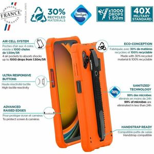PROTECH - CASE - SAFETY ORANGE + HANDSTRAP FOR GALAXY XCOVER7 P