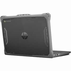 Carcaza deslizante Extreme Shell-F2 para HP Fortis X360 Chromebook G5 de 11" y HP X360 (no Fortis) G4/G3 (gris/transparente)