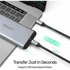 Unitek 2 m USB-C Audio/Video/Data Transfer Cable - 1 - Cable for Monitor, TV, MacBook Pro, Charger, iPad Pro - First End: 