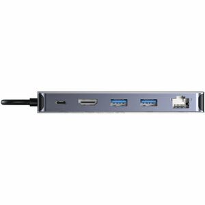 Unitek D1120A01 5 Port(s) USB Type C Docking Station for Solid State Drive, Notebook, Tablet PC, Smartphone, Display - Cha