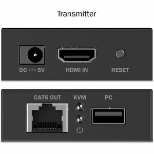 Digitus KVM Extender Transmitter/Receiver - Wired - 70 m Range - 4K UHD - 3840 x 2160 Maximum Video Resolution - 2 x Netwo