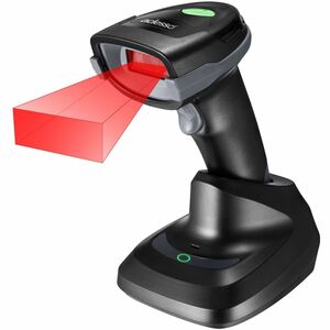 Adesso Wireless/Bluetooth/Wired 2D Barcode Scanner with Charging Cradle - Cable/Wireless Connectivity - 2D, 1D - CMOS - Bl