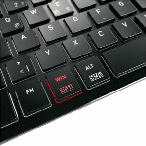CHERRY MXU-270 Keyboard - Compact - Wired/Wireless Connectivity - USB 2.0 Type A Interface - RGB LED - English (US) - Blac