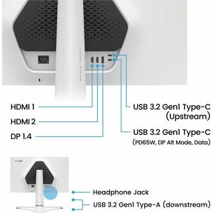 Monitor LED para juegos BenQ MOBIUZ EX271Q 27" (68.6cm) Clase WQHD - 16:9 - 27" (68.6cm) Viewable - Tecnología conmutación