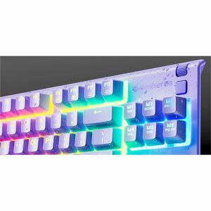 SteelSeries Apex 3 TKL Lavender - US - Cable Connectivity - USB Interface - RGB LED - Volume Roller, Adjustable Brightness