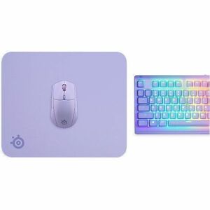 SteelSeries QcK Gaming Mouse Pad - 10.63" Height x 12.60" Width x 0.08" Depth - Lavender - Silicon, Rubber - Anti-slip - M
