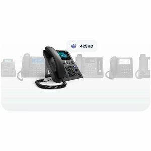 Telefono IP AudioCodes 425HD - A filo - A filo - 3 Multiple Conferencing - Nero - 4 x Linea totale - VoIP - 8,9 cm (3,5") 