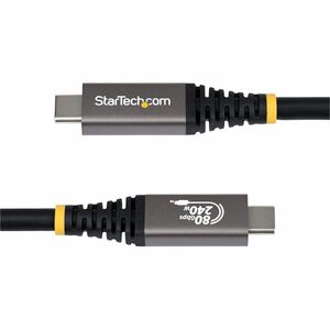 StarTech.com 1.5m (5ft) USB4 Cable, 80Gbps, USB-IF Certified USB-C Cable, 240W, 8K 120Hz/4K 240Hz DP2.1, Thunderbolt 4 Com
