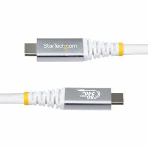 StarTech.com 1m (3.3ft) USB4 Cable, 80Gbps, USB-IF Certified USB-C Cable, 240W, 8K 120Hz/4K 240Hz DP2.1, Thunderbolt 4 Com