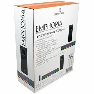 Perfect Choice Emphoria 2.1 Bluetooth Barra de Sonido - 70W RMS - Negro - De Escritorio - 45Hz a 20kHz - USB - HDMI