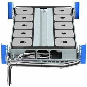 Rack Solutions HyperShelf 2U Rack-mountable Rack Shelf for Rack, Data Center - Galvanized, Clear Zinc, Black Powder Coat -