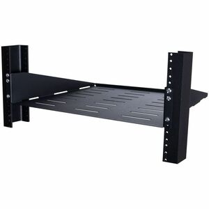 Rack Solutions 2U Rack-mountable Rack Shelf for Electronic Equipment, Storage, Monitor, Switch - 2 Post - Black - TAA Comp