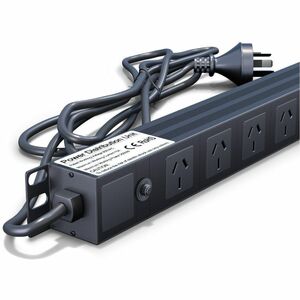 Rack Solutions Power Strip - 10 x GPO - 2 m Cord - 10 A Current - Vertical Rackmount
