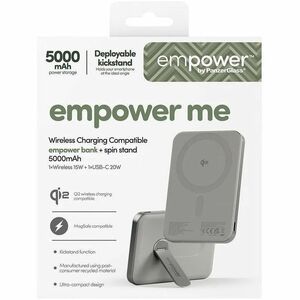 EMPOWER BANK W. SPIN STAND 5000MAH TITANIUM