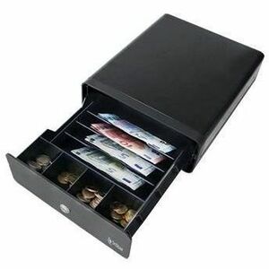 Caja 3nStar CD205 - 3 Billete - 4 Moneda - 2 Posición de bloqueo - Acero Laminado en Frío, Plástico - Negro - 88mm Altura 