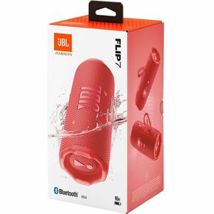 JBL Flip 7 Portable Bluetooth Speaker System - 35 W RMS - Red - 60 Hz to 20 kHz - Battery Rechargeable - 1