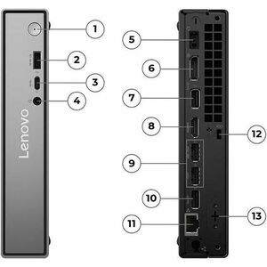 Lenovo ThinkCentre neo 50q Gen 5 13B9004DSG Desktop Computer - Intel Core 7 240H - 16 GB - 512 GB PCI Express NVMe 4.0 x4 