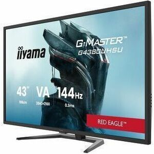 Moniteur LED de jeu iiyama G-MASTER Red Eagle G4380UHSU-B2 43" Class 4K UHD - 16:9 - Noir mat - 108 cm (42,5") Viewable - 