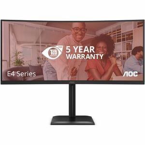AOC CU34E4CV 34 Zoll Klasse UW-QHD Gekrümmter Bildschirm LED-Monitor - 21:9 Format - Schwarz - 86,4 cm (34 Zoll) Viewable 