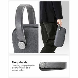 Spigen Klasden Carrying Case (Pouch) Nintendo Gaming Console - Charcoal Grey - Scratch Resistant, Drop Resistant, Scuff Re