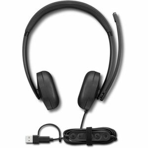 Lenovo Wired Over-the-head Stereo Headset - Black - Microsoft Teams Certification - Binaural - Supra-aural - 32 Ohm - 20 H