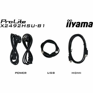 iiyama ProLite 24" (60.5 cm) IPS-Full-HD-Panel mit 4-seitigem Slim-Bezel und Energieeffizienzklasse B:
61 cm (24") LED IPS